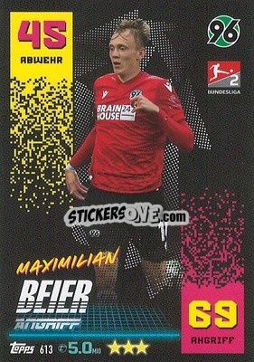 Sticker Maximilian Beier - German Fussball Bundesliga 2022-2023. Match Attax Extra
 - Topps