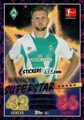 Sticker Niclas Füllkrug - German Fussball Bundesliga 2022-2023. Match Attax Extra
 n. 561 - Topps