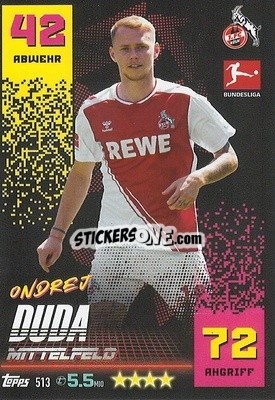 Sticker Ondrej Duda - German Fussball Bundesliga 2022-2023. Match Attax Extra
 n. 513 - Topps
