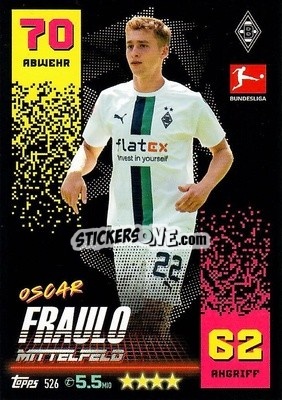 Sticker Oscar Fraulo - German Fussball Bundesliga 2022-2023. Match Attax Extra
 - Topps