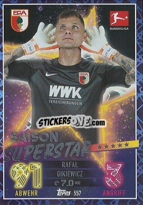 Sticker Rafał Gikiewicz - German Fussball Bundesliga 2022-2023. Match Attax Extra
 n. 557 - Topps