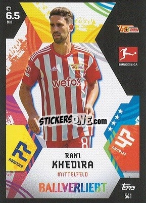 Sticker Rani Khedira - German Fussball Bundesliga 2022-2023. Match Attax Extra
 n. 541 - Topps