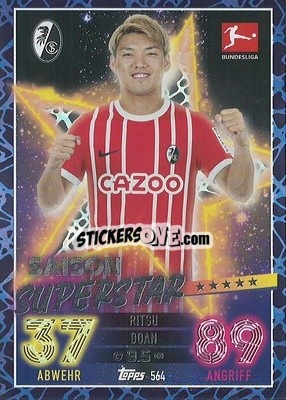 Sticker Ritsu Doan - German Fussball Bundesliga 2022-2023. Match Attax Extra
 n. 564 - Topps