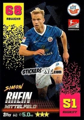Sticker Simon Rhein - German Fussball Bundesliga 2022-2023. Match Attax Extra
 - Topps