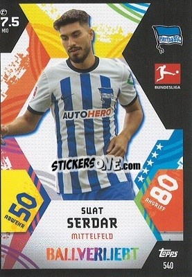 Sticker Suat Serdar - German Fussball Bundesliga 2022-2023. Match Attax Extra
 n. 540 - Topps