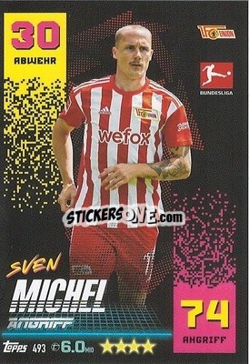 Figurina Sven Michel - German Fussball Bundesliga 2022-2023. Match Attax Extra
 - Topps