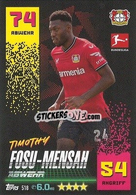 Sticker Timothy Fosu-Mensah - German Fussball Bundesliga 2022-2023. Match Attax Extra
 - Topps