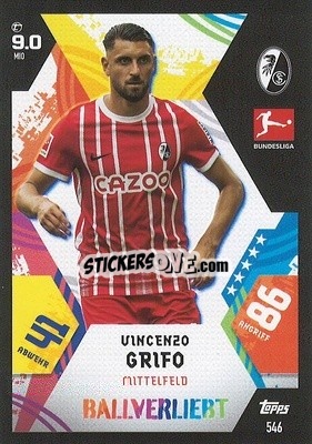 Sticker Vincenzo Grifo - German Fussball Bundesliga 2022-2023. Match Attax Extra
 - Topps
