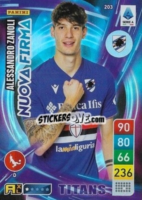 Cromo Alessandro Zanoli - Calciatori 2022-2023. Adrenalyn XL TITANS
 - Panini