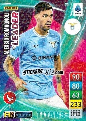 Sticker Alessio Romagnoli - Calciatori 2022-2023. Adrenalyn XL TITANS
 n. T73 - Panini