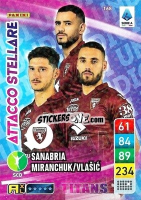 Sticker Alexey Miranchuk / Antonio Sanabria / Nikola Vlašic - Calciatori 2022-2023. Adrenalyn XL TITANS
 n. T168 - Panini