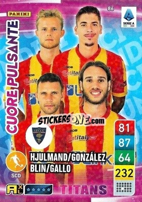 Sticker Alexis Blin / Antonino Gallo / Joan González / Morten Hjulmand - Calciatori 2022-2023. Adrenalyn XL TITANS
 - Panini