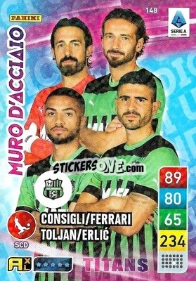 Cromo Andrea Consigli / Gian Marco Ferrari / Jeremy Toljan / Martin Erlić - Calciatori 2022-2023. Adrenalyn XL TITANS
 - Panini