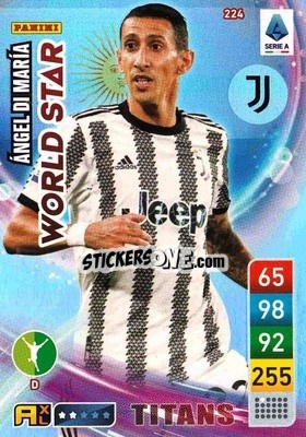 Sticker Angel Di Maria - Calciatori 2022-2023. Adrenalyn XL TITANS
 n. T224 - Panini