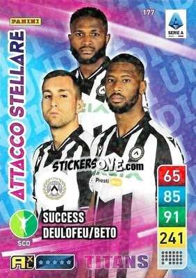 Sticker Beto / Gerard Deulofeu / Isaac Success - Calciatori 2022-2023. Adrenalyn XL TITANS
 n. T177 - Panini