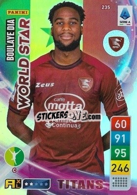 Sticker Boulaye Dia - Calciatori 2022-2023. Adrenalyn XL TITANS
 n. T235 - Panini