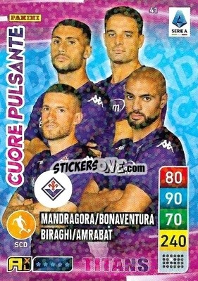 Sticker Cristiano Biraghi / Giacomo Bonaventura / Rolando Mandragora / Sofyan Amrabat