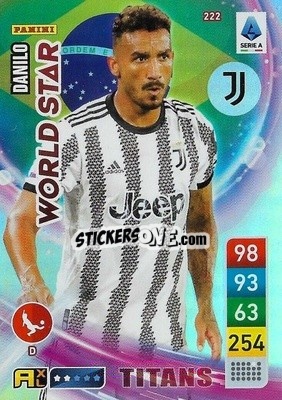 Sticker Danilo - Calciatori 2022-2023. Adrenalyn XL TITANS
 n. T222 - Panini