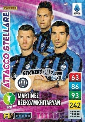 Sticker Edin Džeko / Henrikh Mkhitaryan / Lautaro Martínez - Calciatori 2022-2023. Adrenalyn XL TITANS
 n. T60 - Panini