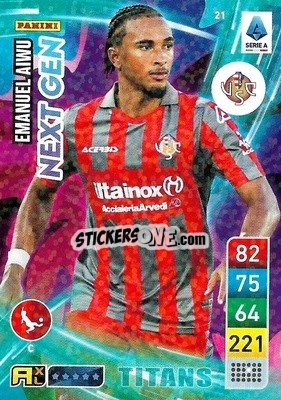 Sticker Emanuel Aiwu - Calciatori 2022-2023. Adrenalyn XL TITANS
 - Panini