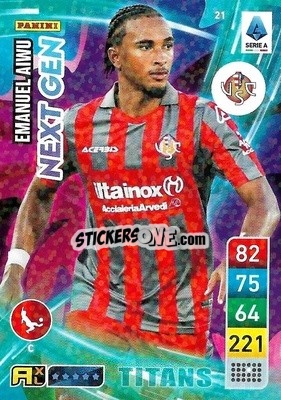 Figurina Emanuel Aiwu - Calciatori 2022-2023. Adrenalyn XL TITANS
 - Panini