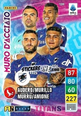 Figurina Emil Audero / Jeison Murillo / Nicola Murru / Bruno Amone - Calciatori 2022-2023. Adrenalyn XL TITANS
 - Panini
