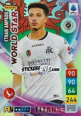 Sticker Ethan Ampadu - Calciatori 2022-2023. Adrenalyn XL TITANS
 n. T238 - Panini