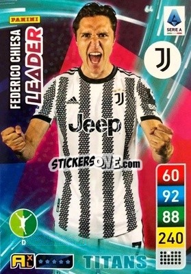 Sticker Federico Chiesa - Calciatori 2022-2023. Adrenalyn XL TITANS
 n. T64 - Panini