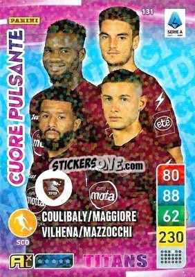 Cromo Giulio Maggiore / Lassana Coulibaly / Pasquale Mazzocchi / Tonny Vilhena - Calciatori 2022-2023. Adrenalyn XL TITANS
 - Panini