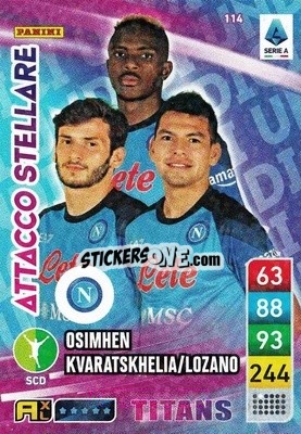 Sticker Hirving Lozano / Khvicha Kvaratskhelia / Victor Osimhen - Calciatori 2022-2023. Adrenalyn XL TITANS
 - Panini