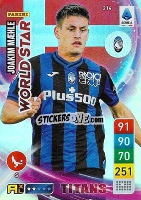 Sticker Joakim Mæhle - Calciatori 2022-2023. Adrenalyn XL TITANS
 n. T214 - Panini