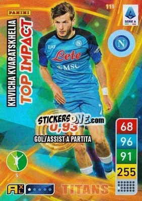 Sticker Khvicha Kvaratskhelia - Calciatori 2022-2023. Adrenalyn XL TITANS
 - Panini