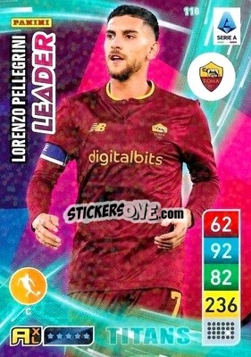 Sticker Lorenzo Pellegrini - Calciatori 2022-2023. Adrenalyn XL TITANS
 - Panini