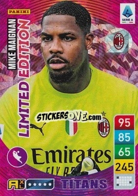 Sticker Mike Maignan - Calciatori 2022-2023. Adrenalyn XL TITANS
 n. LE-MM - Panini