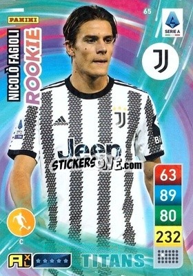 Sticker Nicolo Fagioli - Calciatori 2022-2023. Adrenalyn XL TITANS
 - Panini