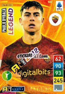 Sticker Paulo Dybala - Calciatori 2022-2023. Adrenalyn XL TITANS
 n. T126 - Panini