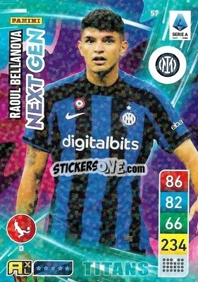 Figurina Raoul Bellanova - Calciatori 2022-2023. Adrenalyn XL TITANS
 - Panini