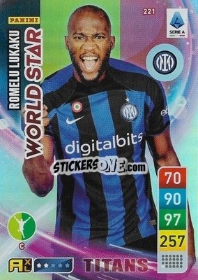 Sticker Romelu Lukaku - Calciatori 2022-2023. Adrenalyn XL TITANS
 n. T221 - Panini