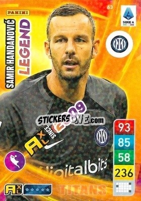 Sticker Samir Handanović - Calciatori 2022-2023. Adrenalyn XL TITANS
 n. T63 - Panini