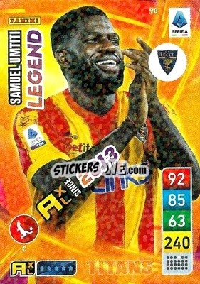 Sticker Samuel Umtiti - Calciatori 2022-2023. Adrenalyn XL TITANS
 n. T90 - Panini