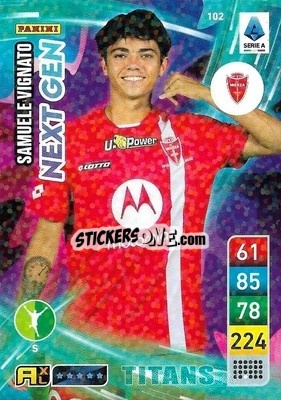 Sticker Samuele Vignato - Calciatori 2022-2023. Adrenalyn XL TITANS
 - Panini