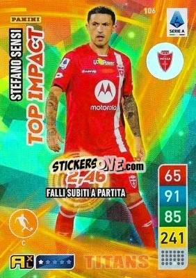 Sticker Stefano Sensi - Calciatori 2022-2023. Adrenalyn XL TITANS
 - Panini