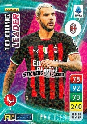 Sticker Theo Hernández - Calciatori 2022-2023. Adrenalyn XL TITANS
 n. T91 - Panini