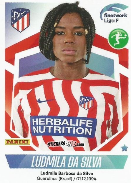 Sticker Ludmila Da Silva - Liga F 2022-2023
 n. 114 - Panini