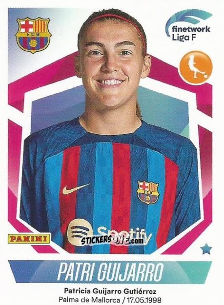 Cromo Patri Guijarro - Liga F 2022-2023
 n. 126 - Panini