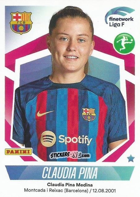 Sticker Claudia Pina - Liga F 2022-2023
 n. 130 - Panini