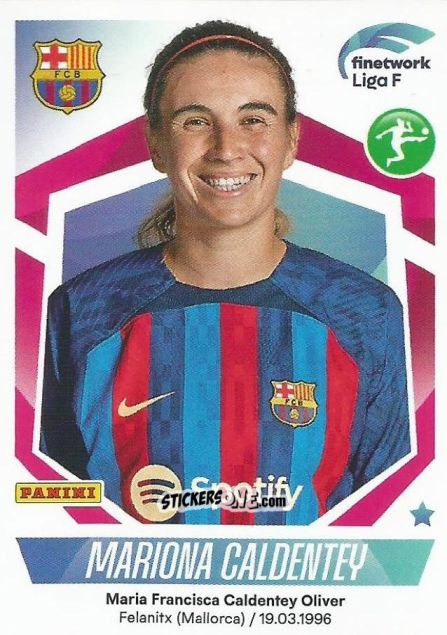 Sticker Mariona Caldentey - Liga F 2022-2023
 n. 131 - Panini