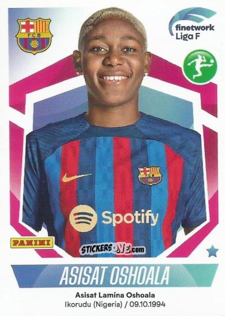 Cromo Asisat Oshoala - Liga F 2022-2023
 n. 133 - Panini