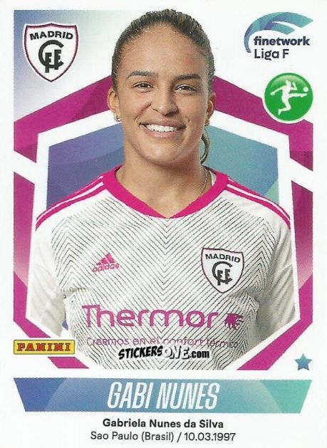 Sticker Gabi Nunes - Liga F 2022-2023
 n. 219 - Panini