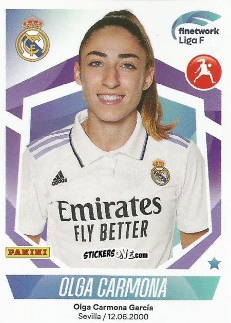 Cromo Olga Carmona - Liga F 2022-2023
 n. 227 - Panini
